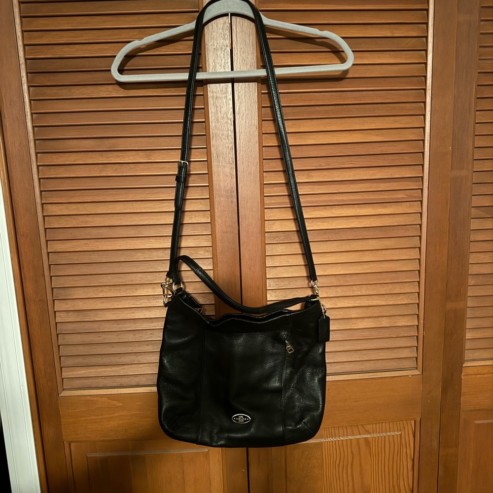 Black Leather Shoulder Bag